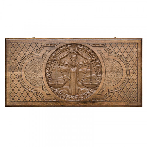 Нарды резные "Зодиак Весы" Нарды резные "Зодиак Весы"